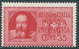 1933 REGNO POSTA PNEUMATICA DANTE ALIGHIERI 35 CENT MNH ** - RE9-7 - Correo Neumático