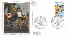 French Andorra FDC 1993 Tour De France (G119-37) - Wielrennen