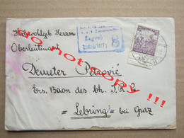 WW1 Croatia / Envelope With Content - K.u.K. Zensuriert Zagreb 8 ( 1917 ) / From Zagreb To Lebring Bei Graz - See Stamp? - Kroatië