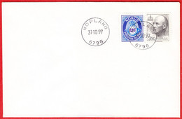 NORWAY - 6796 HOPLAND 22 Mm Ø (Sogn & Fj. County)  = Vestland From Jan.1 2020 - Last Day/postoffice Closed On 1997.10.31 - Emisiones Locales