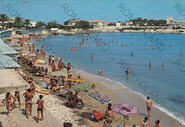 CARTOLINA  TRANI,BARLETTA,PUGLIA,SPIAGGIA COLONNA,VACANZA,MARE,SOLE,LUNGOMARE,ESTATE,BELLA ITALIA,VIAGGIATA 1981 - Barletta