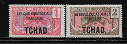 TCHAD  ( FRTCH - 22 )  1924  N° YVERT ET TELLIER    N° 19/20  N* - Neufs