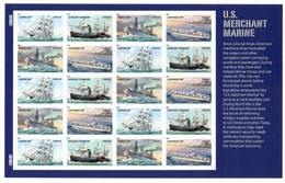 USA 2011 #4548-#4551 ** MNH Stamp Sheet With 20 First-Class Forever Stamps U.S. Merchant Marine Container Ship Steamship - Blocks & Kleinbögen