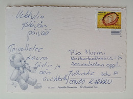 1996..FINLAND ...VINTAGE POSTCARD WITH STAMP..BABIES..1996 UNICEF's 50th Anniversary - Lettres & Documents