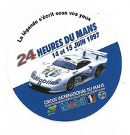 AUTOCOLLANT 24 HEURES DU MANS, JUN 1997, COURSE AUTO AUTOMOBILE, CIRCUIT INTERNATIONAL DU MANS, PUB MOBIL - Automobile - F1