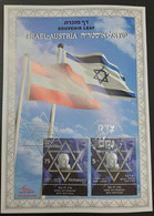 A) 2010, ISRAEL, SIMON WEISENTHAL, FAMOUS, JOINT ISSUE WITH AUSTRIA, FOUNDER OF THE JEWISH DOCUMENTATION CENTER OF VIENN - Unused Stamps (with Tabs)