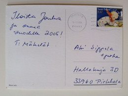 2004..FINLAND ...VINTAGE POSTCARD WITH STAMP.  Merry Christmas - Selv-Adhesive Stamps - Covers & Documents