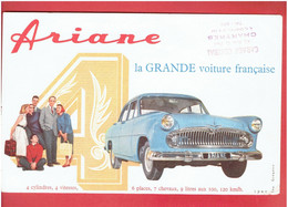 BUVARD PUBLICITAIRE VOITURE SIMCA ARIANE 4 GARAGE CENTRAL RUE GABRIEL PERI A CHARTRES - Voitures