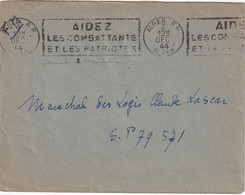 ALGERIE 1944 LETTRE EN FRANCHISE MILITAIRE DE ALGER - Lettres & Documents