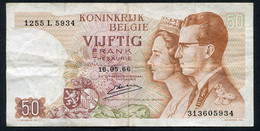 België 50 Frank 14-5- 1966 -NO: 1255 L 5934 - 50 Francs
