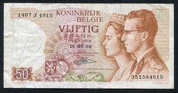 België 50 Frank 14-5- 1966 -NO: 1407 J 4815 - 50 Franchi