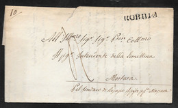 Italy - 1847 Entire Letter Robbio To Mortara - 1. ...-1850 Prephilately