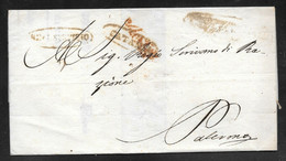Italy - 1838 Entire Letter Catania To Palermo - 1. ...-1850 Prephilately