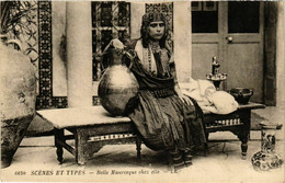 CPA AK LL 6630 Scenes Et Types - Belle Mauresque Chez Elle ALGERIA (793582) - Femmes