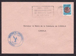 New Caledonia: Official Domestic Cover, 1990, 1 Service Stamp, Heritage, Cancel Kiwanis Club, To Mayor (traces Of Use) - Briefe U. Dokumente