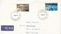 AAT 1973 Antarctic Treaty 2v  Ca Davis 3 JA 73 (52390) - FDC