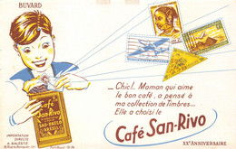 ¤¤  -  Buvard Publicitaire  -  Café " SAN-RIVO "     -   Voir Description  -  ¤¤ - Café & Thé