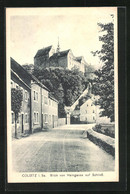 AK Colditz I. Sa., Strassenpartie Von Haingasse Mit Schloss - Colditz