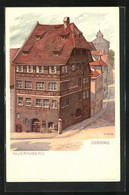 Künstler-AK Karl Mutter: Nürnberg, Strasse Am Dürerhaus - Mutter, K.