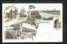 Lithographie Bremen, Roland, Freihafen, Bremerhaven - Bremerhaven