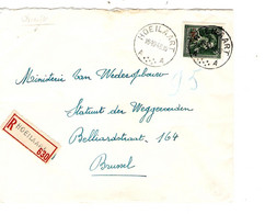 REF4401/ TP 724T S/L. Recommandée -10% C. Hoeilaart 18/10/48 écrit De Maleizen - Overijse > Brussel - 1946 -10%