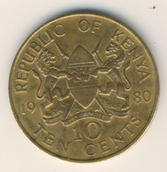 KENYA 1980: 10 Cents, KM 18 - Kenya