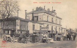 89-SENS-LA GARE P.L.M. VUE EXTERIEURE - Sens