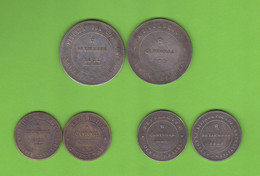 REVOLUCIÓN CANTONAL  Juego De 3 Monedas : 2 Pesetas/10 Reales/5 Pesetas 1.873 CARTAGENA Réplicas T-DL-12.759 - Provinciale Munten