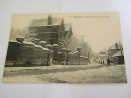 CPA - Pernes (84) - Route De La Gare En Hiver- 1917 - SUP  (FB 90) - Pernes Les Fontaines