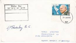 British Antarctic Territory (BAT) 1976 Halley Bay Cover Ca 21 JUN 1975 (52397) Signature - Brieven En Documenten