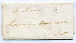 Lettre D' YPRES  BELGIQUE Pour LILLE / 29 Septembre 1679 / Taxe 2 Décimes - Linear Postmarks