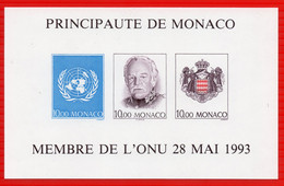 MONACO 1993  BLOCS  FEUILLETS    N°62a  Membre De L' O N U   NEUF** LUXE - Variétés