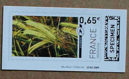 Ti02-01 :  SPECIMEN - Céréales 0.65 €  +  0.70 € (autoadhésifs / Autocollants) - Especimenes