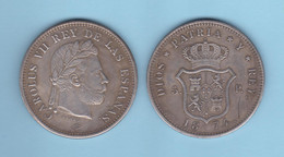 CARLOS VII  5  PESETAS  1.874 Ceca Bélgica Plata  (TIPO 2)  Réplica T-DL-12.760 - Monedas Provinciales