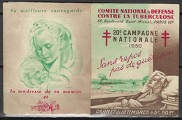 France  Vignette 1950 Carnet Complet 10 Vignettes Neuves**  -  état Voir Scans - Contre La Tuberculose - Tuberkulose-Serien