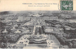 Versailles - Vue Generale Du Parc Et Du Chateau 1914 - Ile-de-France