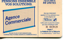 TELECARTE  France Telecom  50 UNITES.  .1.000.000.  EX. - Telecom