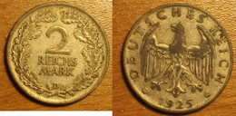 2 Mark 1925 D - 2 Reichsmark