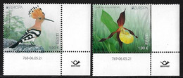 ESTONIA /ESTLAND /EESTI /ESTONIE - EUROPA 2021-"ENDANGERED NATIONAL WILDLIFE"- SERIE De 2 V. - CH - INF - 2021