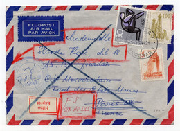 1964 YUGOSLAVIA,SERBIA,BELGRADE TO PARIS,FRANCE,EXPRESS,AIRMAIL,RETUR,RETURNED TO BELGRADE,SEE BACK - Luftpost