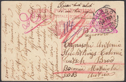 ITALIA - 1918 - Cartolina Postale Viaggiata Destinata A Un Prigioniero Di Guerra Detenuto In Austria. - Marcophilia
