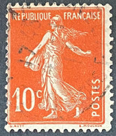 FRA0138U - Type Semeuse Camée - 10 C Red Used Stamp - Type IA - 1907 - France YT 138 - 1906-38 Semeuse Camée