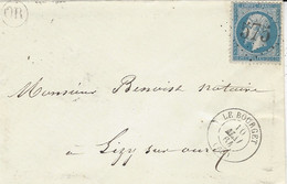 1864- Enveloppe De LE BOURGET ( 60 ) Cad T15 Affr. N°22 Oblit. G C 575 - 1849-1876: Période Classique