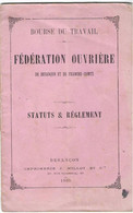 FEDERATION OUVRIERE DE Besançon Et De Franche-Comté  STATUTS & REGLEMENT - Diritto