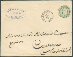 E.P. Enveloppe 10 Centimes Emission 1869, Obl. Sc BASTOGNE 11 Mars 1891 Vers Casteau - 14201 - Briefe
