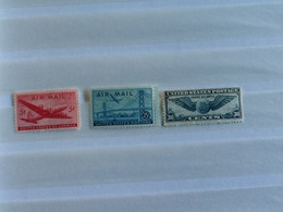 Scott C32** +C34**+C36** Airpost Stamps. - 2b. 1941-1960 Ongebruikt