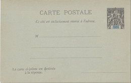 GRANDE COMORE - 10 C. Groupe - Entier Avec Réponse - Storia Postale