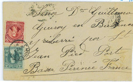 Aa3106 - ARGENTINA - POSTAL HISTORY - COVER From  CHIVILCHOY To FRANCE 1890 - Brieven En Documenten