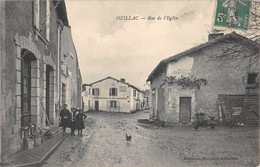 CPA 17 OZILLAC RUE DE L'EGLISE - Sonstige & Ohne Zuordnung