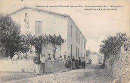 CPA 17 SAINT MARTIN DU GAT MAISON ET RUE DE L'AMIRAL RENAUDIN COMMANDANT DU VENGEUR - Otros & Sin Clasificación